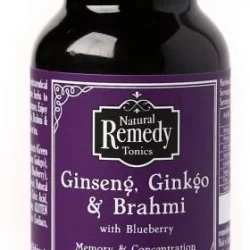 Natural Remedy Tonics Ginseng, Ginkgo & Brahmi w/Blueberry G/F 15x50ml