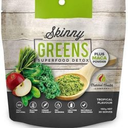 Natural Health Co Skinny Greens Superfood Detox + Maca Powder G/F 160g