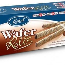 Eskal Wafer Rolls filled with Chocolate Flavoured Cream G/F 120g