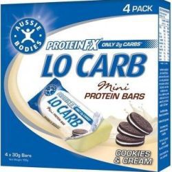 Aussie Bodies Lo Carb Mini Multi-pk CookieCrm 4x30g