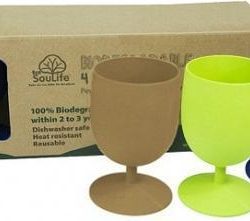 EcoSouLife Bamboo Eco Goblet Pack Mixed 4Pc