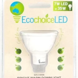 EcochoiceLED 7W Bright Warm Downlight GU5.3 Base