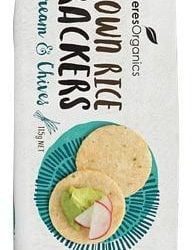 Ceres Organics Brown Rice Crackers Sour Cream & Chives G/F 115g