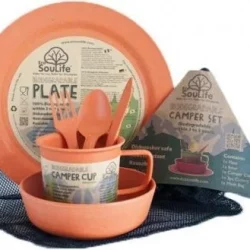 EcoSouLife Bamboo Camper Set Main Plate Orange