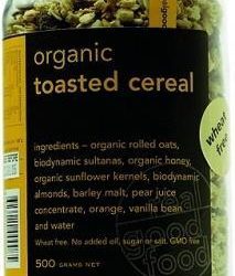 Real Good Foods Organic W/FToasted Cereal Jar 500g