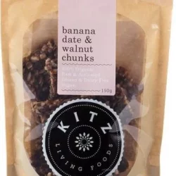 Kitz Living Foods Organic Banana Date & Walnut Chunks G/F 150g