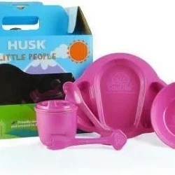 EcoSouLife Rice Husk Little People 5Pc Set Gold Cotton Candy