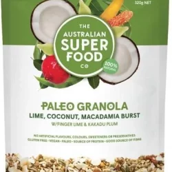 The Australian Superfood Co Paleo Granola Lime, Coconut, Macadamia Burst 320g
