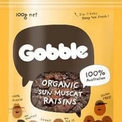 Gobble Organic Sun Muscat Raisins 100g