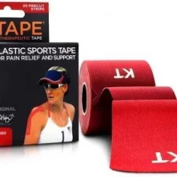 KT Tape Cotton 20 Precut 10" Strips Red