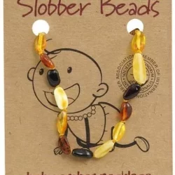 Slobber Beads Baby Multi Oval Necklace