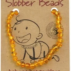 Slobber Beads Baby Honey Round Necklace