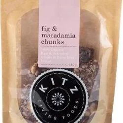 Kitz Living Foods Organic Fig & Macadamia Chunk G/F 150g