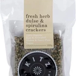 Kitz Living Foods Organic Fresh Herb Dulse & Spirulina Crackers G/F 100g
