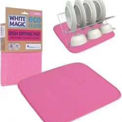 White Magic Eco Cloth Dish Drying Mat Rose - 40x45cm