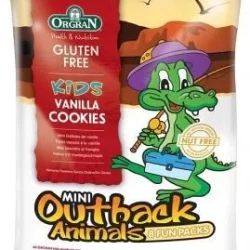 Orgran Kids Mini Outback Animals Vanilla Cookies 8 Fun Packs 175g