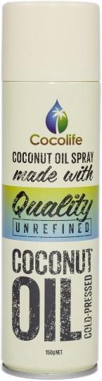 Cocolife Premium Organic Virgin Coconut Oil Spray G/F 150g