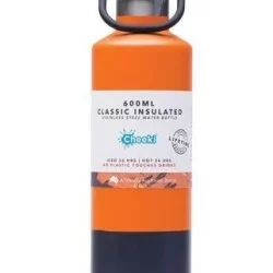Stainless Steel Bottle  Insulated - Orange Grey 600ml