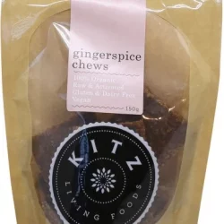 Kitz Living Foods Organic Gingerspice Chews G/F 150g New
