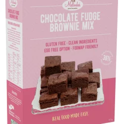 Melindas Choc Fudge Brownie G/F Pre-Mix 415gm
