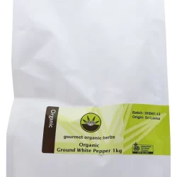 Gourmet Organic White Pepper Ground 1Kg