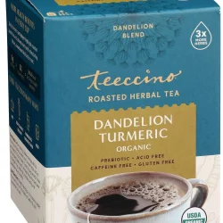 Teeccino Organic Dandelion Turmeric G/F 10Tee-Bags