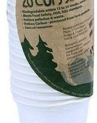 EcoSouLife Cornstarch 237ml Cup Natural 20Pc