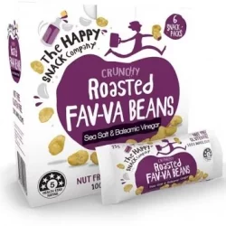 The Happy Snack Company Roasted Fav-va Beans Sea Salt & Balsamic 6x25g Box