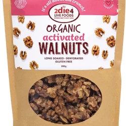 2DIE4 LIVE FOODS Organic Activated Walnuts Activated with Fresh Whey - 300g