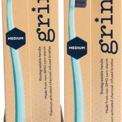 GRIN Biodegradable Toothbrush Medium - Grin Mint - 8.00