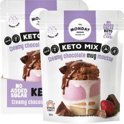 THE MONDAY FOOD CO. Keto Mug Cake Mix Creamy Chocolate Mousse - 6x80g