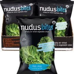 NUDUS BITES Kale Chips Cracking Sea Salt - 12x20g