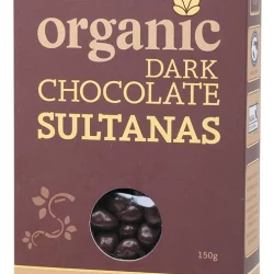 ORGANIC TIMES Dark Chocolate Sultanas - 150g