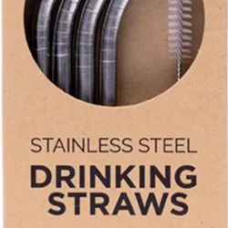 EVER ECO Stainless Steel Straws - Bent  - 4.00
