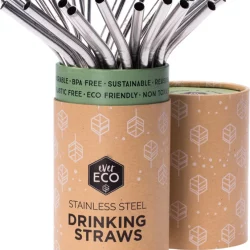 EVER ECO Stainless Steel Straws - Bent Counter Display - 25.00