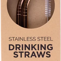 EVER ECO Stainless Steel Straws - Bent Rose Gold - 2.00