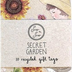SOW 'N SOW Recycled Gift Tags - 10 Pack Secret Garden - 10.00