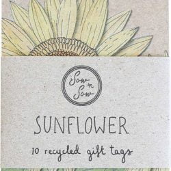 SOW 'N SOW Recycled Gift Tags - 10 Pack Sunflower - 10.00