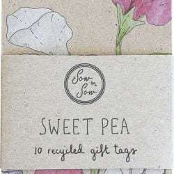 SOW 'N SOW Recycled Gift Tags - 10 Pack Sweet Pea - 10.00