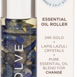 SUMMER SALT BODY Essential Oil Roller with 24K Gold Evolve - Lapis Lazuli Crystals - 10ml