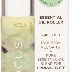 SUMMER SALT BODY Essential Oil Roller with 24K Gold Focus - Rainbow Fluorite - 10ml