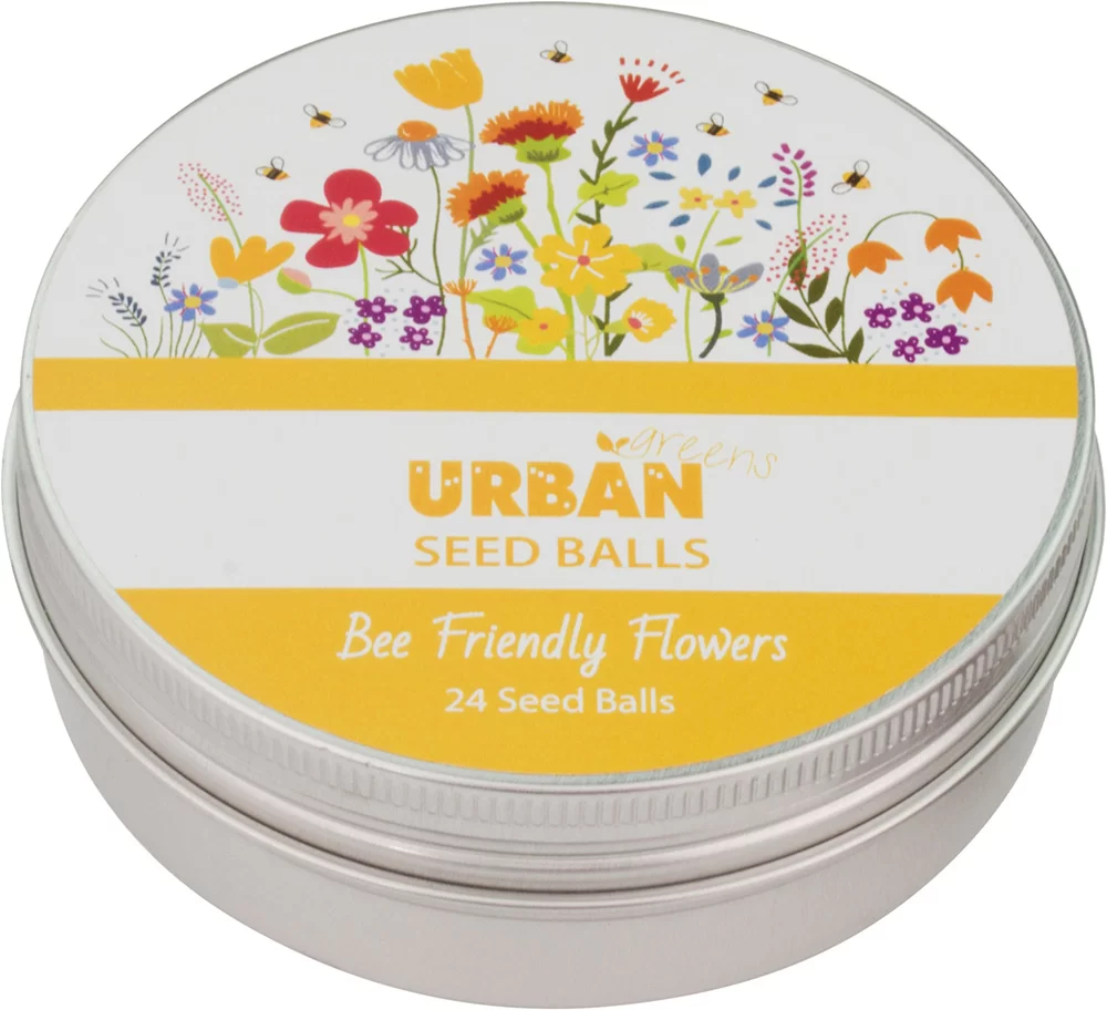URBAN GREENS Seed Balls (For Planting) Bee Friendly Flowers (24 per Tin) - 1.00