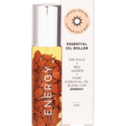 SUMMER SALT BODY Essential Oil Roller with 24K Gold Energy - Red Jasper - 10ml