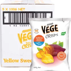 VEGE CHIPS Vege Deli Crisps Yellow Sweet Potato - 5x100g