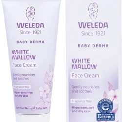 WELEDA White Mallow Face Cream Baby Derma - Fragrance Free - 50ml