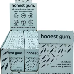 HONEST GUM Sugar Free Chewing Gum Eucalyptus Mint - 24x12pcs