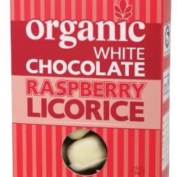 ORGANIC TIMES White Chocolate Raspberry Licorice - 150g